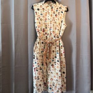 ModCloth Book of Deer Iconic Women Dress XL